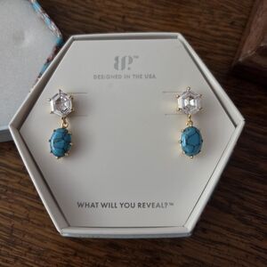 bp Turquoise and Gold Earrings